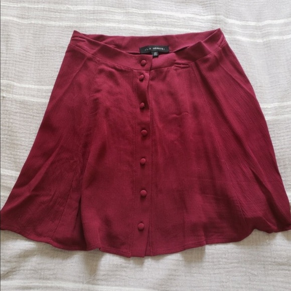 Button Down Skater Skirt Sz Xs - Picture 2 of 4